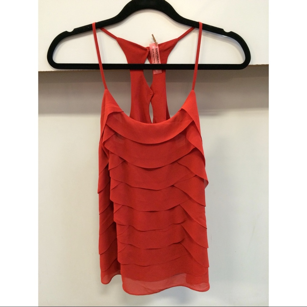 Naked Zebra Scalloped Keyhole Cami